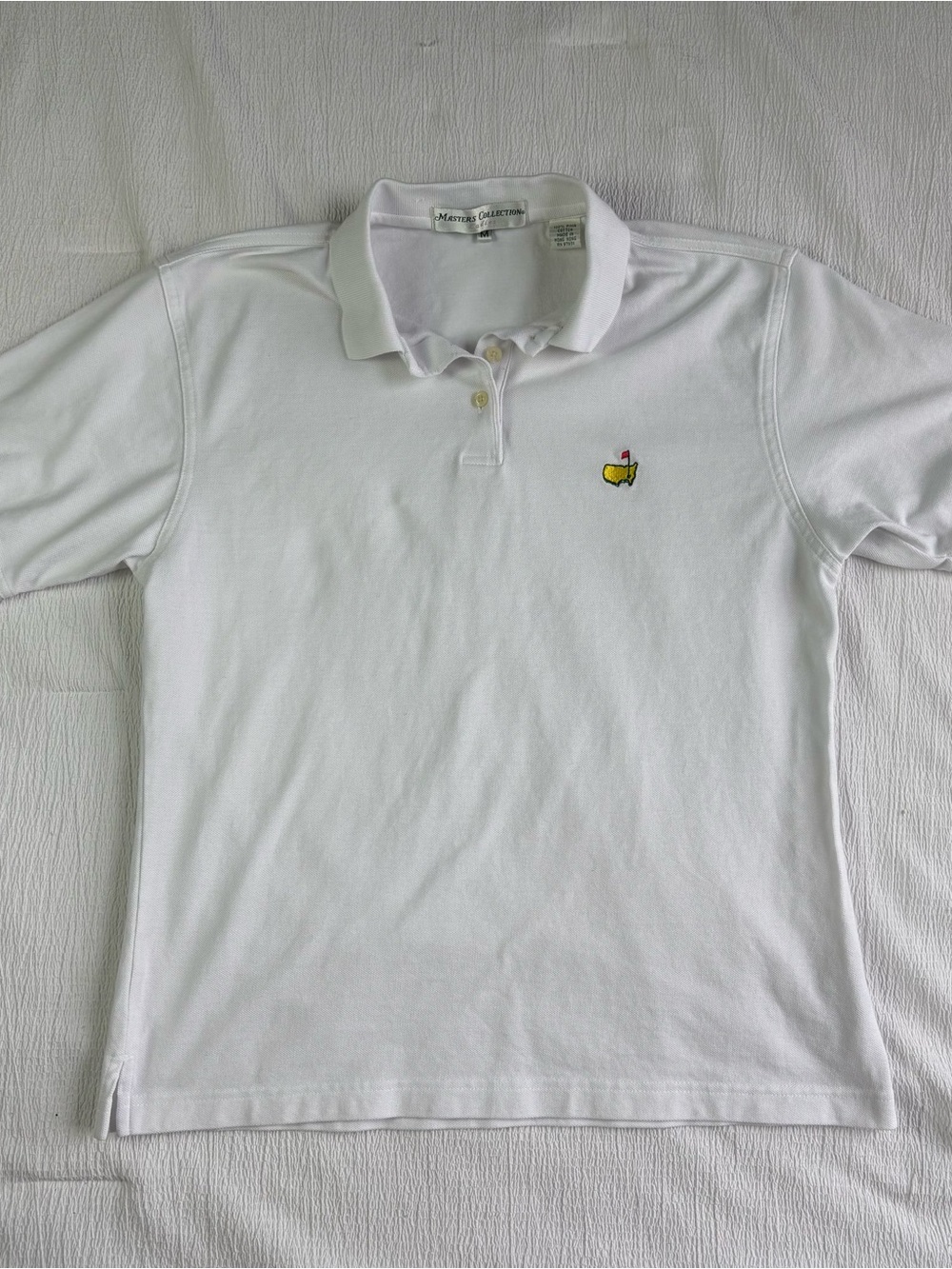 Masters Collection Women’s White Polo Size Medium Embroidered Augusta Golf Logo